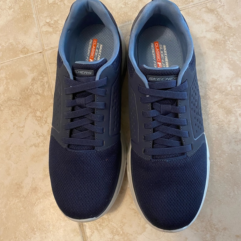 Skechers Blue Sneakers Modern Knit Design